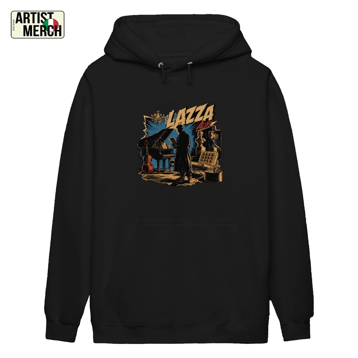 Lazza Merch Maglietta Unisex Alibi Noir Comic Artwork 3 Lazza Merch Maglietta Unisex Alibi Noir Comic Artwork - Image 3