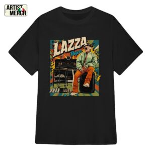 Maglietta Lazza Merch Panico Retro Pop Art Unisex