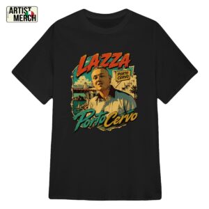Maglietta Lazza Porto Cervo Vintage Comic Edition | Merchandising Ufficiale Unisex