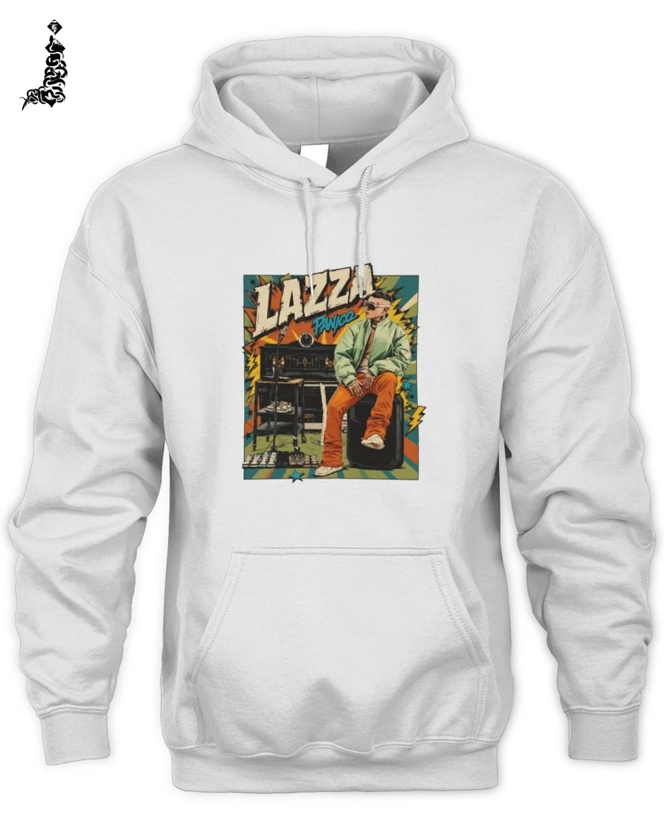 Maglietta Lazza Merch Unisex Stile Pop Art Fumetto Vintage 2 Lazza Rap Merch