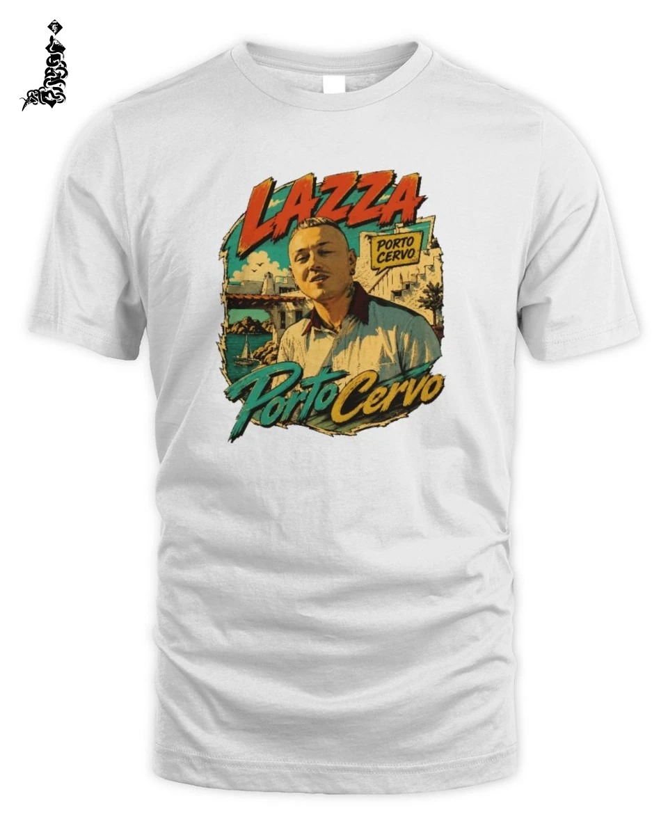 Maglietta Lazza Merch Unisex T-Shirt – Vacanza Estiva Stile Vintage Artwork Grafica 1 Lazza Rap Merch