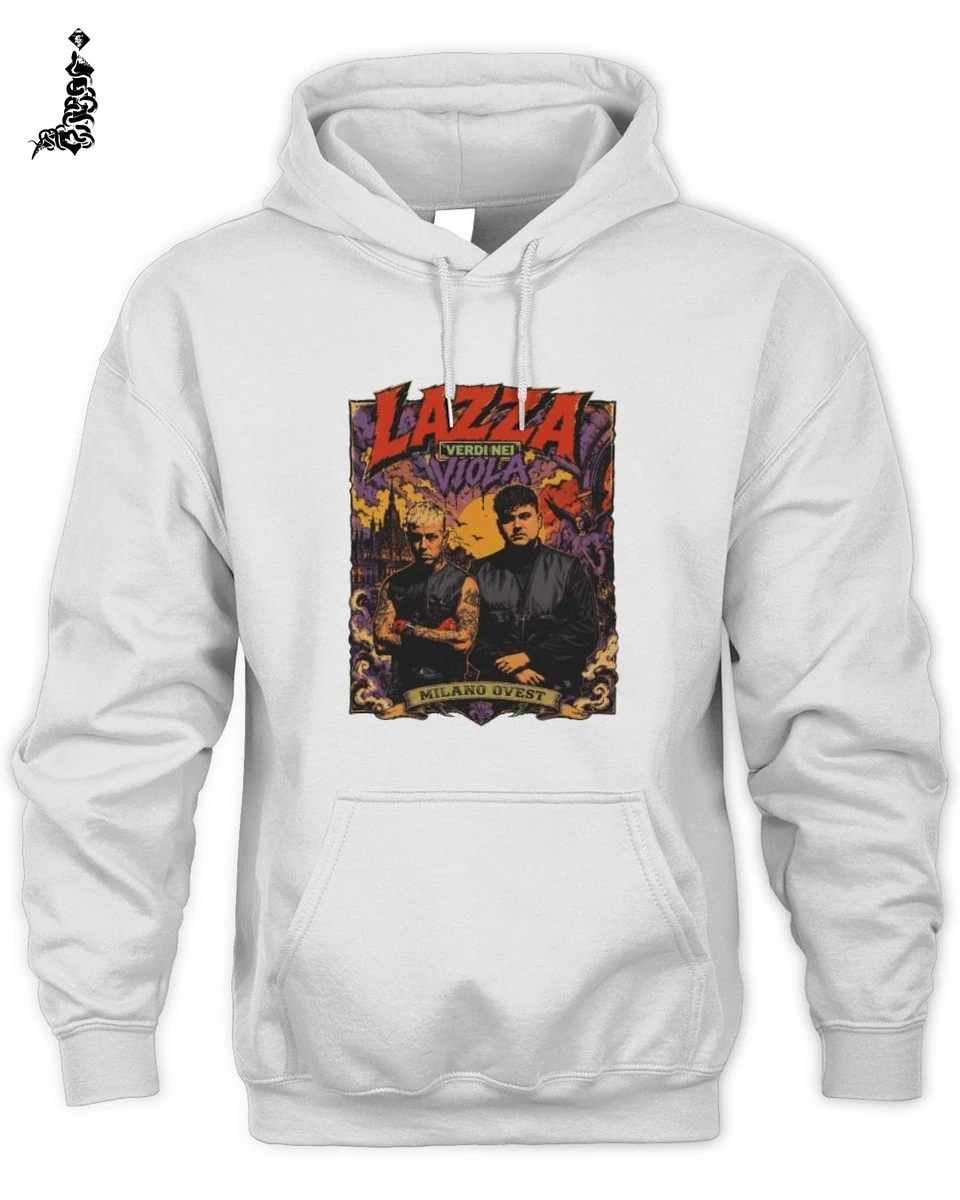 Maglietta Lazza Milano Ovest T-Shirt Unisex in Puro Cotone 2 Lazza Rap Merch