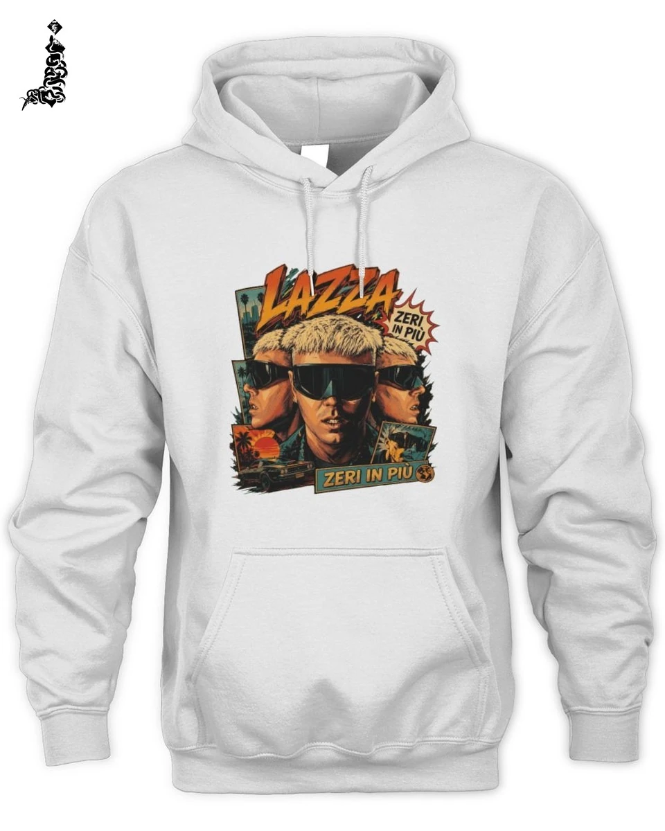 T-Shirt Unisex Lazza Zeri In Più Stile Retrò Musicale 2 Lazza Rap Merch